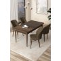 HANAH HOME Set Trpezarijski sto i 4 stolice Arp Baroque Brown - slika 1