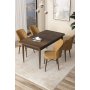 HANAH HOME Set Trpezarijski sto i 4 stolice Arp Baroque Cappuccino - slika 1