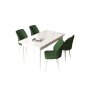 HANAH HOME Set Trpezarijski sto i 4 stolice Arp White Khaki - slika 2