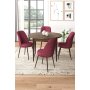 HANAH HOME Set Trpezarijski sto i 4 stolice Tor Baroque Burgundy - slika 1