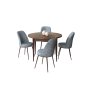 HANAH HOME Set Trpezarijski sto i 4 stolice Tor Baroque Grey - slika 2