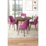 HANAH HOME Set Trpezarijski sto i 4 stolice Tor Baroque Purple - slika 1