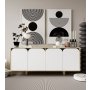 HANAH HOME Komoda Lazio Bohem 180 Sapphire Oak White - slika 1