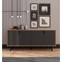 HANAH HOME Komoda Latina Modern 180 Sapphire Oak Anthracite - slika 1