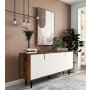 HANAH HOME Komoda Latina Modern 180 Walnut White - slika 2