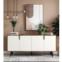 HANAH HOME Komoda Latina Modern 180 Walnut White - slika 1