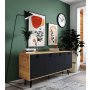 HANAH HOME Komoda Mirza Modern 180 Sapphire Oak Anthracite - slika 2