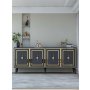 HANAH HOME Komoda Samba Anthracite Gold - slika 1