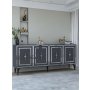 HANAH HOME Komoda Samba Anthracite Silver - slika 2