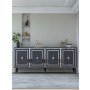 HANAH HOME Komoda Samba Anthracite Silver - slika 1