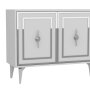 HANAH HOME Komoda Samba White Silver - slika 5