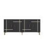 HANAH HOME Komoda Simge Anthracite Gold - slika 3