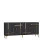 HANAH HOME Komoda Simge Anthracite Gold - slika 4