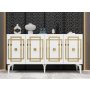 HANAH HOME Komoda Lotus White Gold - slika 1
