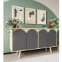 HANAH HOME Komoda Venezia 150 Sapphire Oak Anthracite - slika 2
