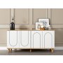 HANAH HOME Komoda Ravone Sapphire Oak White - slika 1