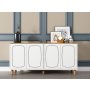 HANAH HOME Komoda Yekta Sapphire Oak White - slika 1