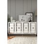 HANAH HOME Komoda Orion White Silver - slika 1