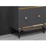 HANAH HOME Komoda Lenora Anthracite Gold - slika 4