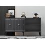 HANAH HOME Komoda Lenora Anthracite Silver - slika 3