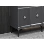 HANAH HOME Komoda Lenora Anthracite Silver - slika 4