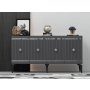 HANAH HOME Komoda Lenora Anthracite Silver - slika 1