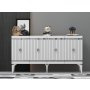 HANAH HOME Komoda Lenora White Silver - slika 1