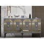 HANAH HOME Komoda Lotus Anthracite Gold - slika 1