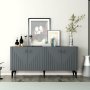 HANAH HOME Komoda Meda Anthracite Silver - slika 1