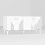 HANAH HOME Komoda Meda White Gold - slika 5