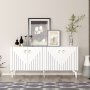 HANAH HOME Komoda Meda White Gold - slika 1
