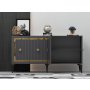 HANAH HOME Komoda Nova Anthracite Gold - slika 3