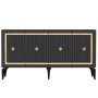 HANAH HOME Komoda Nova Anthracite Gold - slika 5