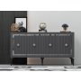 HANAH HOME Komoda Nova Anthracite Silver - slika 1