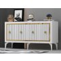 HANAH HOME Komoda Nova White Gold - slika 2