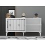 HANAH HOME Komoda Nova White Silver - slika 3