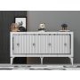 HANAH HOME Komoda Nova White Silver - slika 1