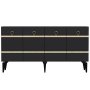 HANAH HOME Komoda Pelin Anthracite Gold - slika 4