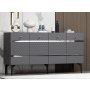 HANAH HOME Komoda Pelin Anthracite Silver - slika 2