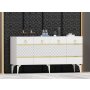 HANAH HOME Komoda Pelin White Gold - slika 2