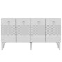 HANAH HOME Komoda Pelin White Silver - slika 4