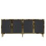 HANAH HOME Komoda Tuna 180 Anthracite Gold - slika 3
