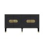 HANAH HOME Komoda Demet Anthracite Gold - slika 3