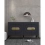 HANAH HOME Komoda Demet Anthracite Gold - slika 1