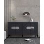 HANAH HOME Komoda Demet Anthracite Silver - slika 1