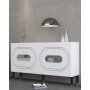HANAH HOME Komoda Demet White Silver - slika 2