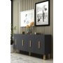 HANAH HOME Komoda Yosun Anthracite Sapphire Oak - slika 2