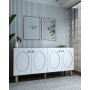 HANAH HOME Komoda Nef Sapphire Oak White - slika 2