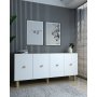 HANAH HOME Komoda Zeyn Sapphire Oak White - slika 2