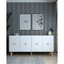 HANAH HOME Komoda Zeyn Sapphire Oak White - slika 1